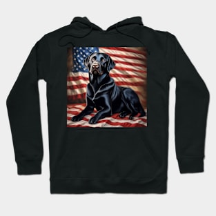 Patriotic Black Labrador Hoodie